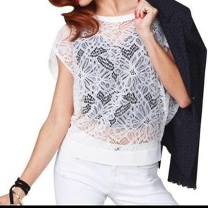 Cabi Ole Lace Top - Size S - EUC